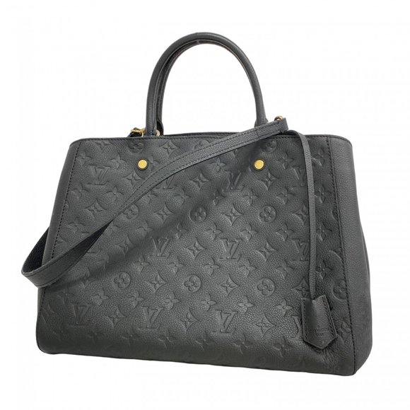 Louis Vuitton Monogram Empreinte Montaigne GM Handbag M41069 Noir Women's - Picture 1 of 13